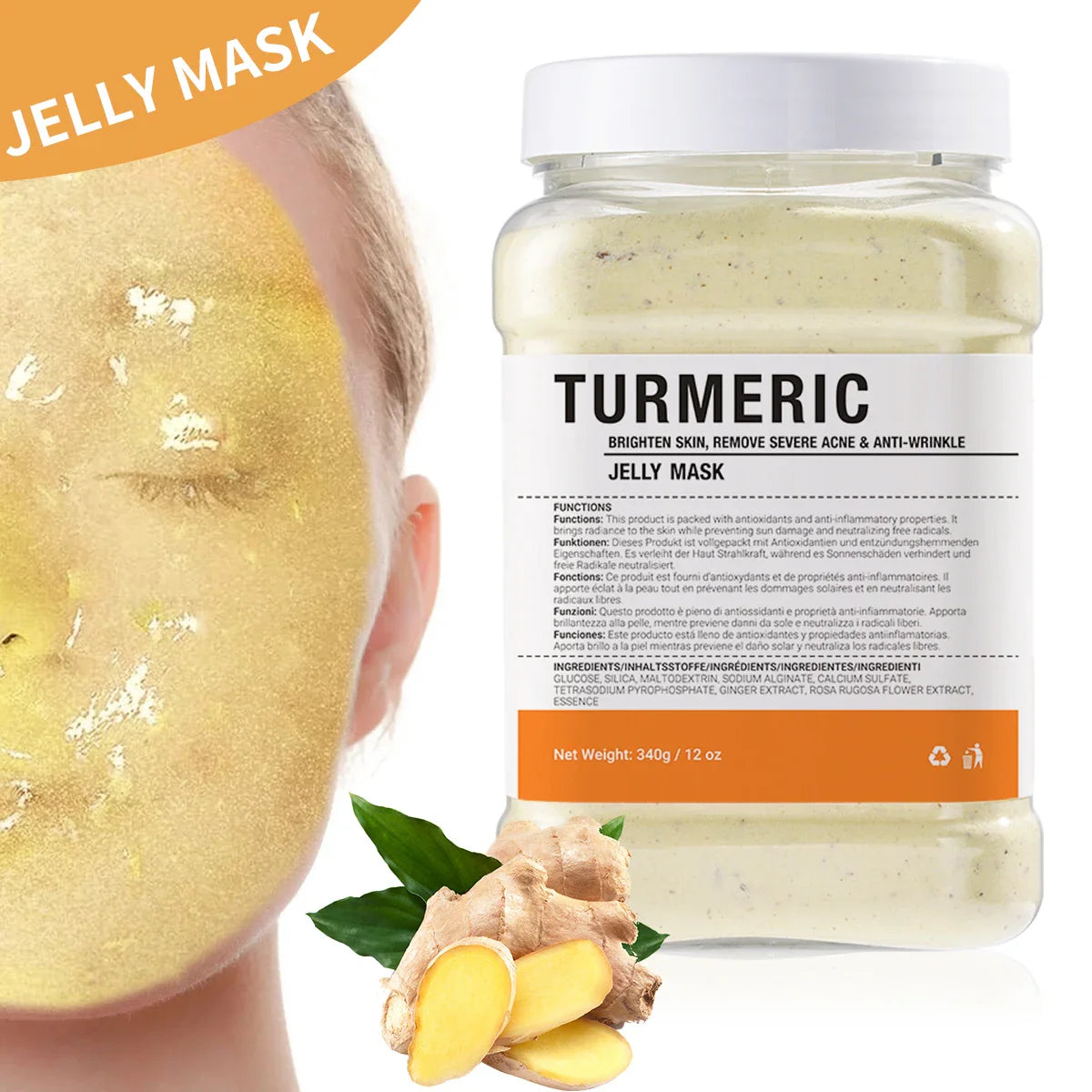 24K Gold Anti-Aging Jelly Mask Powder – Peel-Off Hydro Face Mask