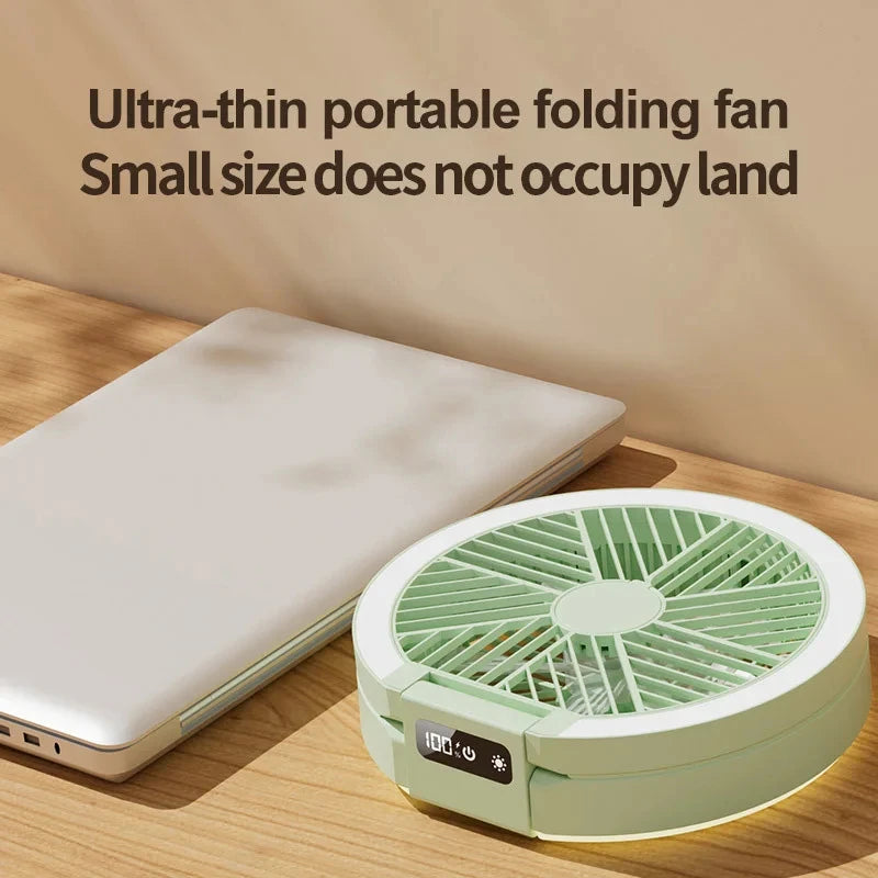 2025 Multi-Functional Electric Fan with LED Display Wireless Portable Home Silent Ventilation Desktop & Wall Mounted Cooling Fan Peaceful Pleasures Health and Wellness