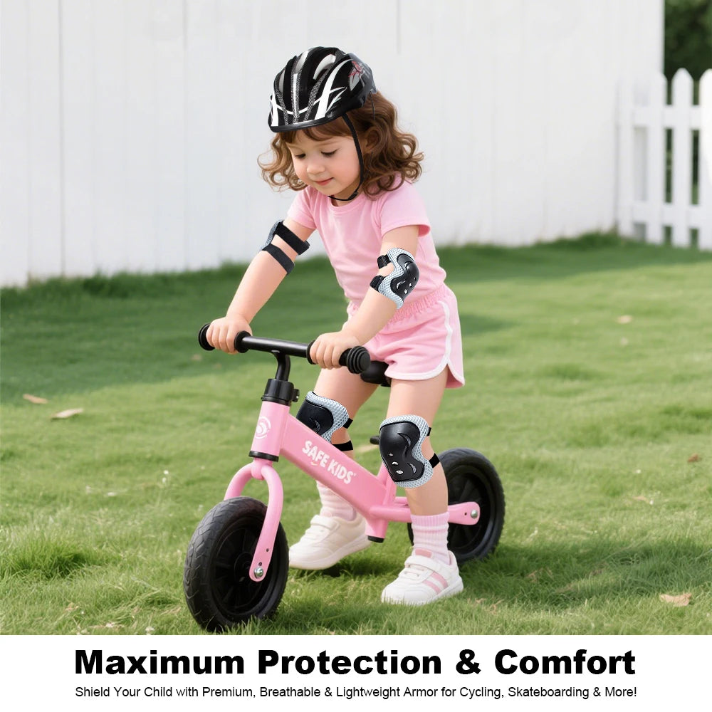 Kids 7-Piece Helmet & Protective Gear Set | Ages 3–15 Bike Skating Kids Protective Gear Set Peaceful Pleasures Health and Wellness