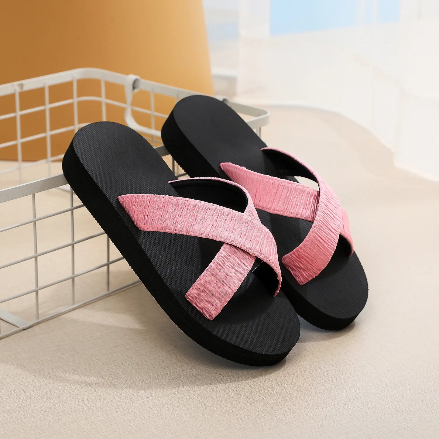 Women's Bohemian Beach Flip Flops – Flat EVA Summer Slippers