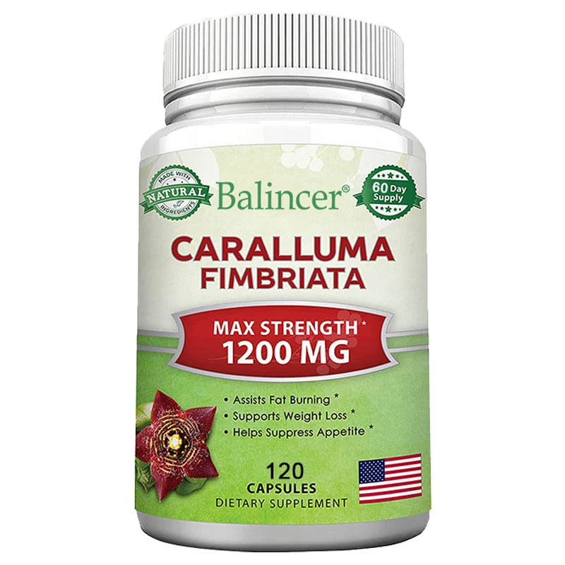 Caralluma Fimbriata - Maximum Strength Weight Management Supplement, Appetite Suppressant, Metabolism Booster - 120 Capsules Peaceful Pleasures Health and Wellness 120 count-1 bottle