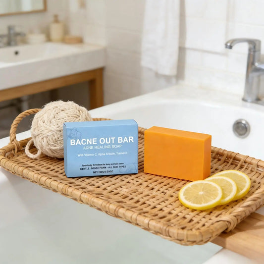 Turmeric Vitamin C Brightening Soap Bar – Oil Control & Exfoliator Brightening Soap Bar Peaceful Pleasures Health and Wellness