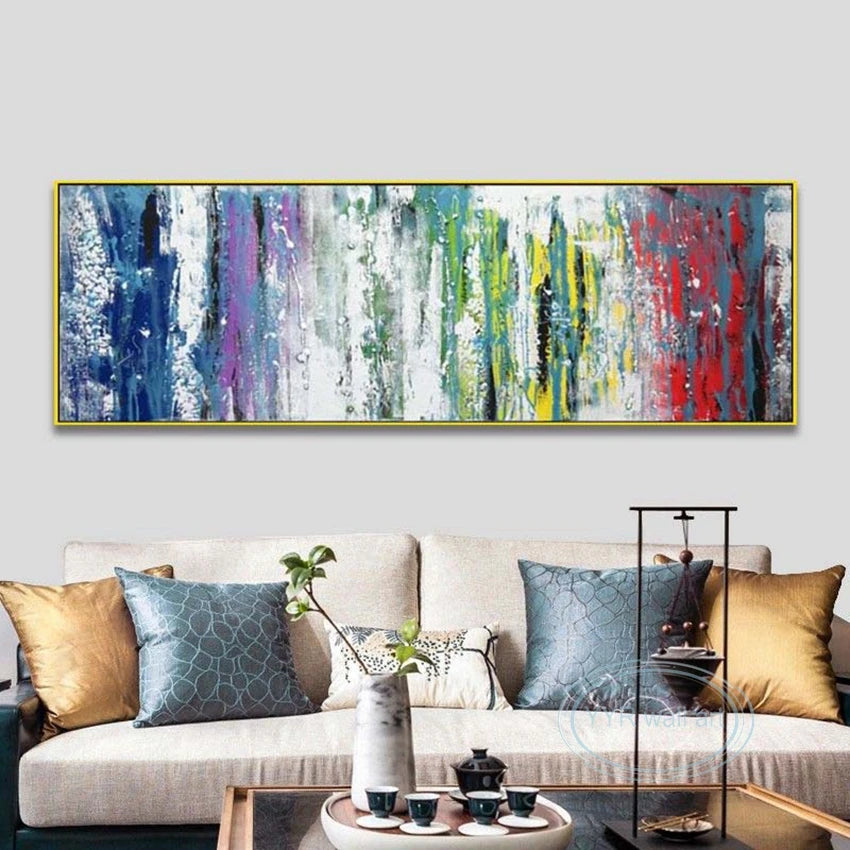 Abstract Hand-Painted Oil Painting on Canvas | Custom Wall Art Hand-Painted Canvas Art Peaceful Pleasures Health and Wellness