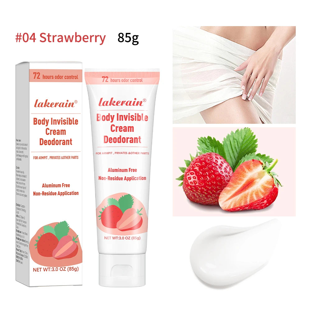 Perfume Cream Deodorant Cream Long Lasting Fragrance Blueberry Strawberry Fruit Fragrance Oil Aroma Cooling armpit Cream Peaceful Pleasures Health and Wellness 4 Strawberry