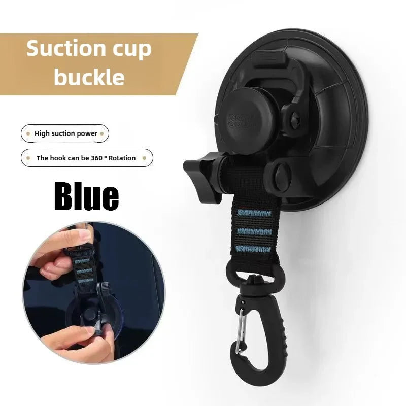 Car Tent Suction Cup Hooks | Camping Awning Buckle Clips 4-Pack