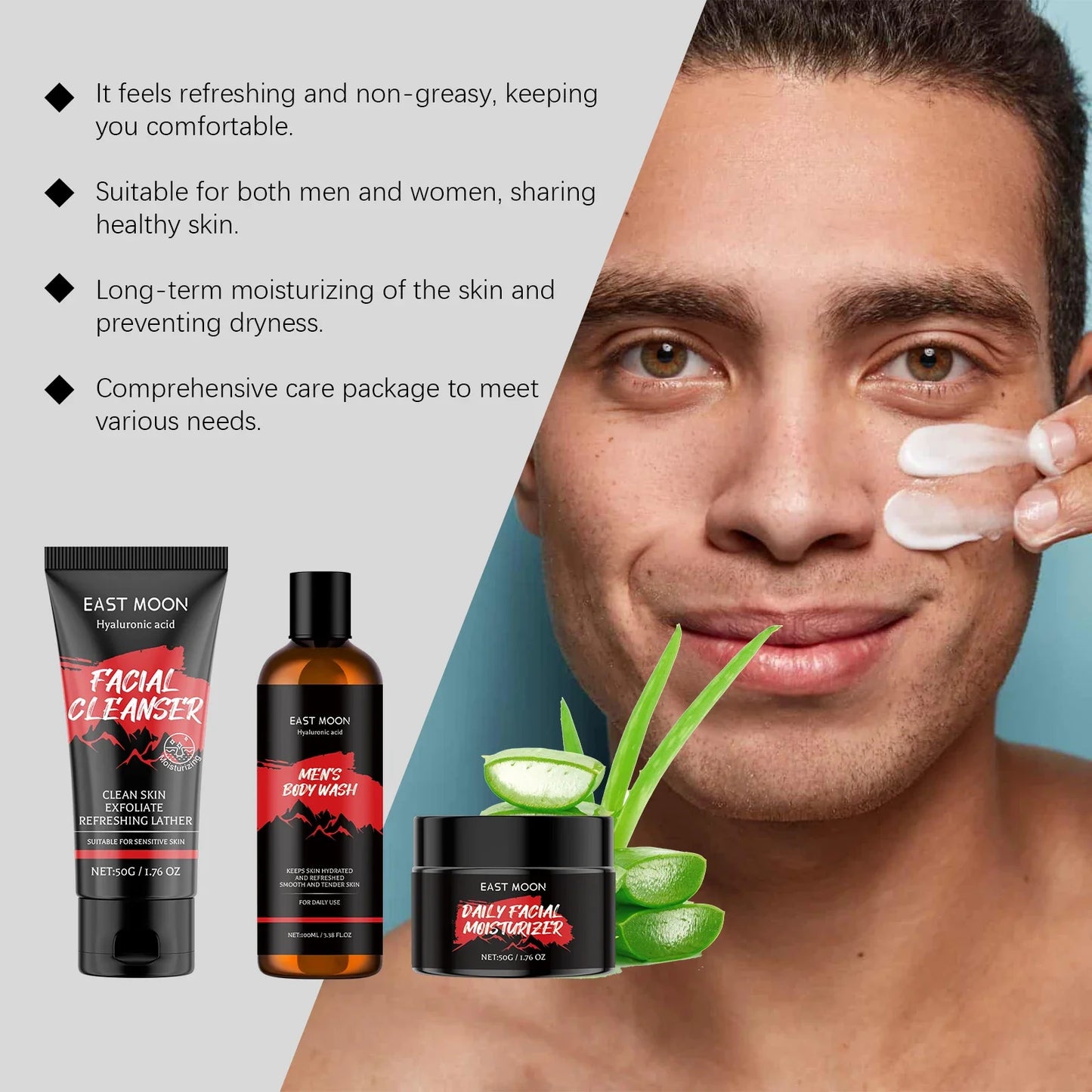 Men's Bath Skincare Set Multi-Purpose Cleansing Moisturizing for Face Body Christmas Gift Birthday Gift Set Gift for Husband Peaceful Pleasures Health and Wellness