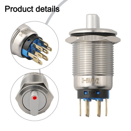 Stainless Steel 304 Rotary Switch Mounting Latching 2 Position 3-6V Peaceful Pleasures Health and Wellness