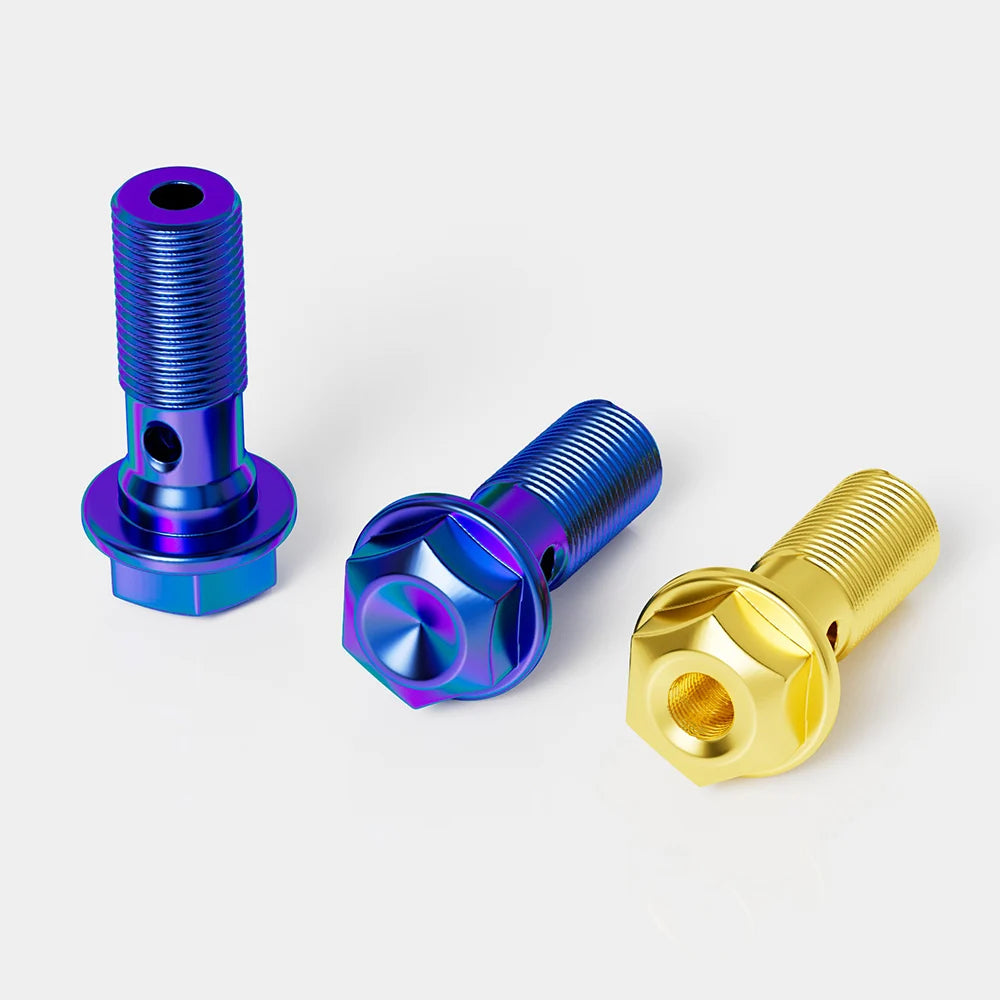 M10 Hollow Banjo Bolt Brake Caliper Oil Drain Screw Titanium