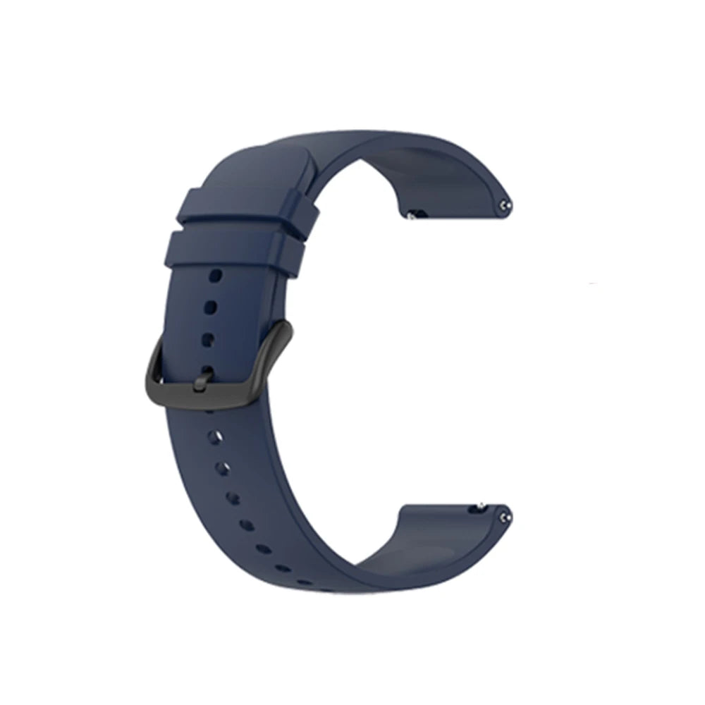 Silicone Watch Band 20mm 22mm for Amazfit Samsung Garmin Peaceful Pleasures Health and Wellness dark blue 20mm width strap