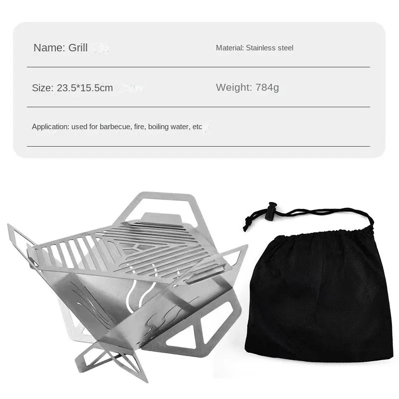 Charcoal Barbecue BBQ Grill Heating Furnace Folding Tourist for You Wood Stove Tools Ring Camping Rings Outdoor Grille 18 Belt Peaceful Pleasures Health and Wellness Style E large