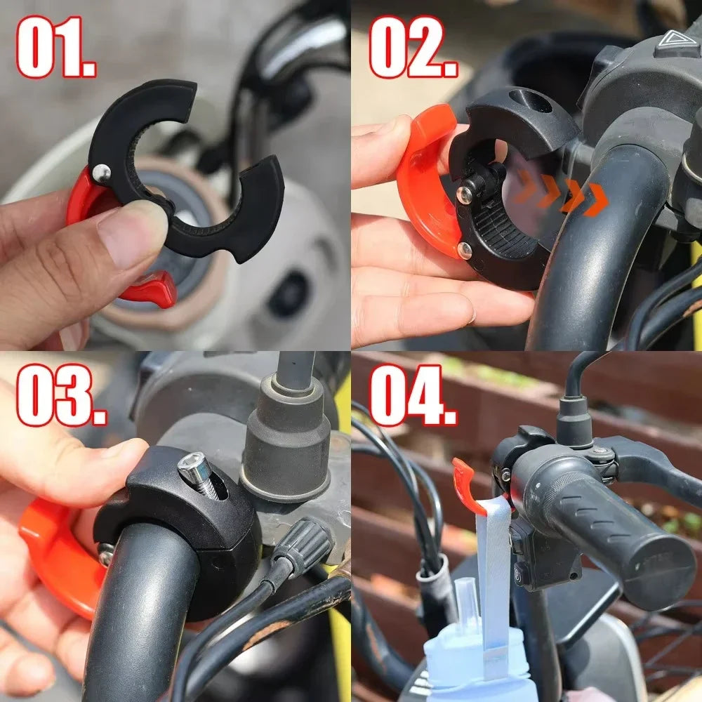 Foldable E-Bike Handlebar Hook | Aluminum Alloy, 30KG Capacity