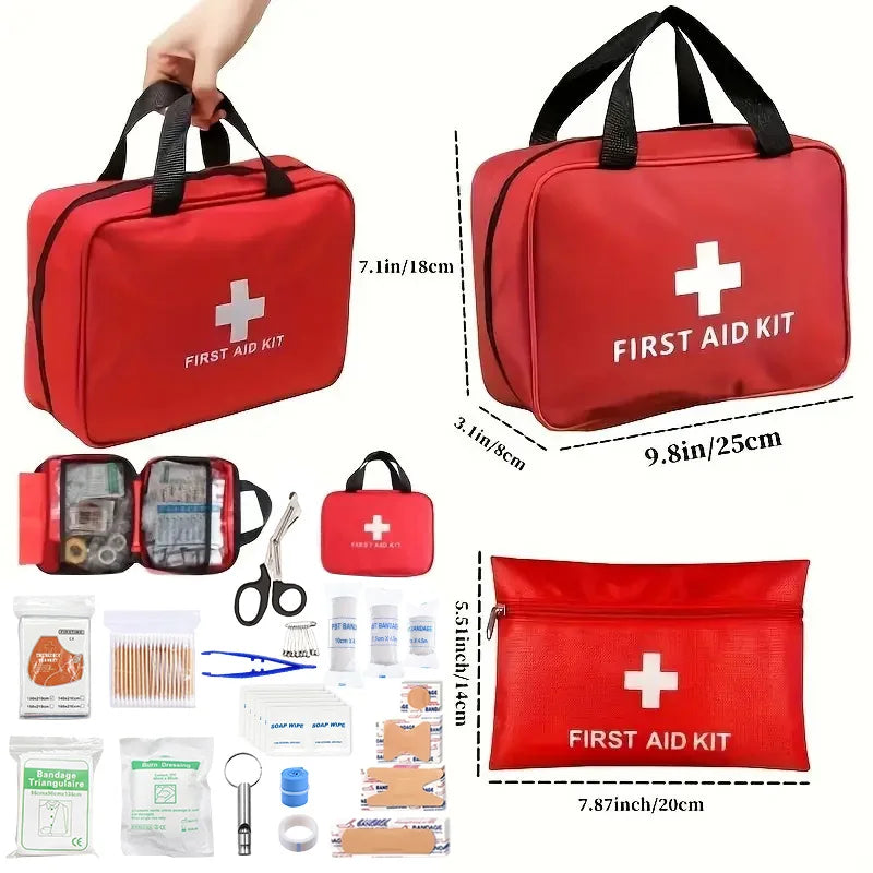 First Aid Kit 200+ Pcs – Cars, Trucks, Camping & Emergencies
