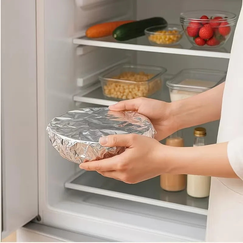 Food-Grade Aluminum Foil Sheets | Heat Preservation 10–100pcs