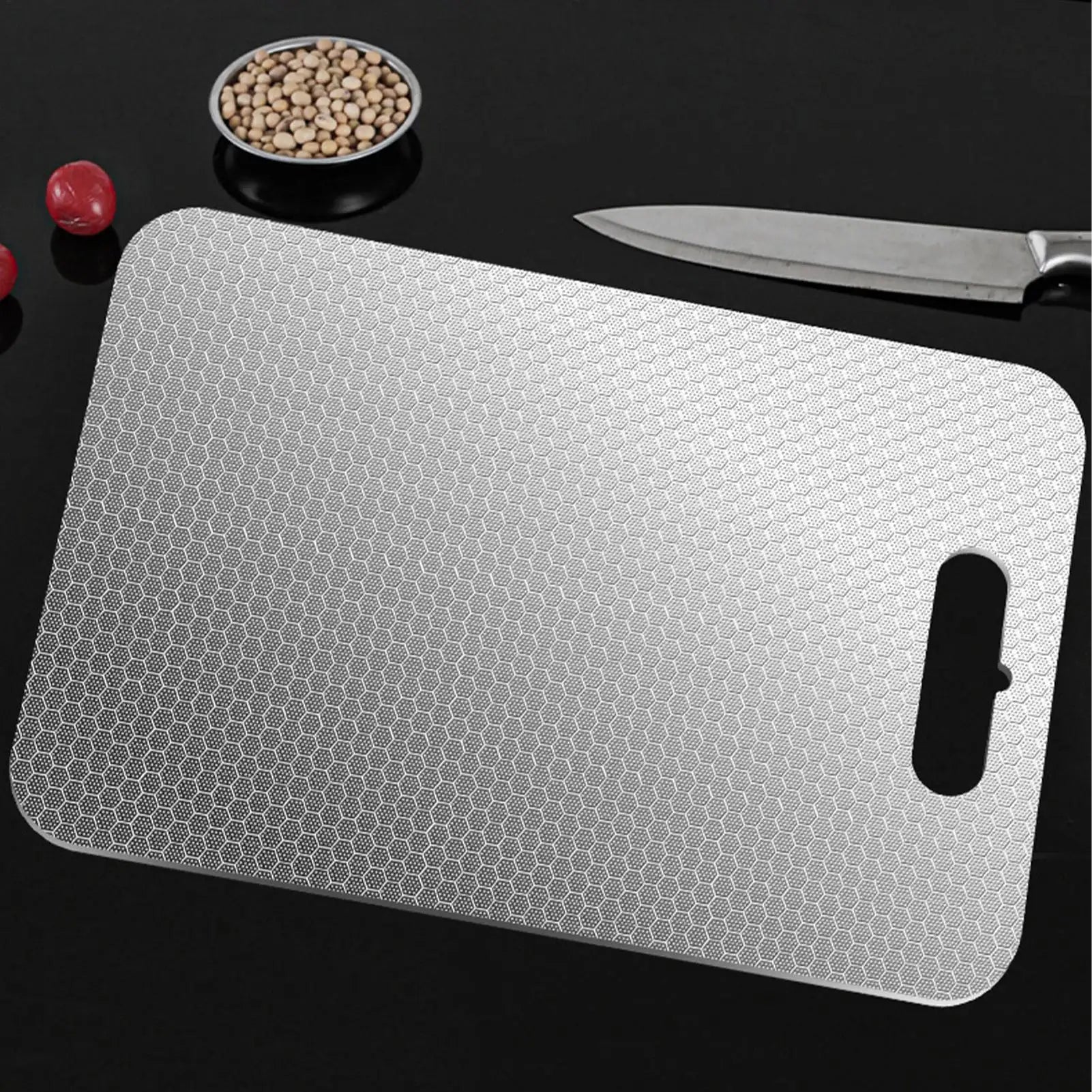 Double-Sided Stainless Steel Cutting Board | Dishwasher Safe Stainless Steel Cutting Board Peaceful Pleasures Health and Wellness