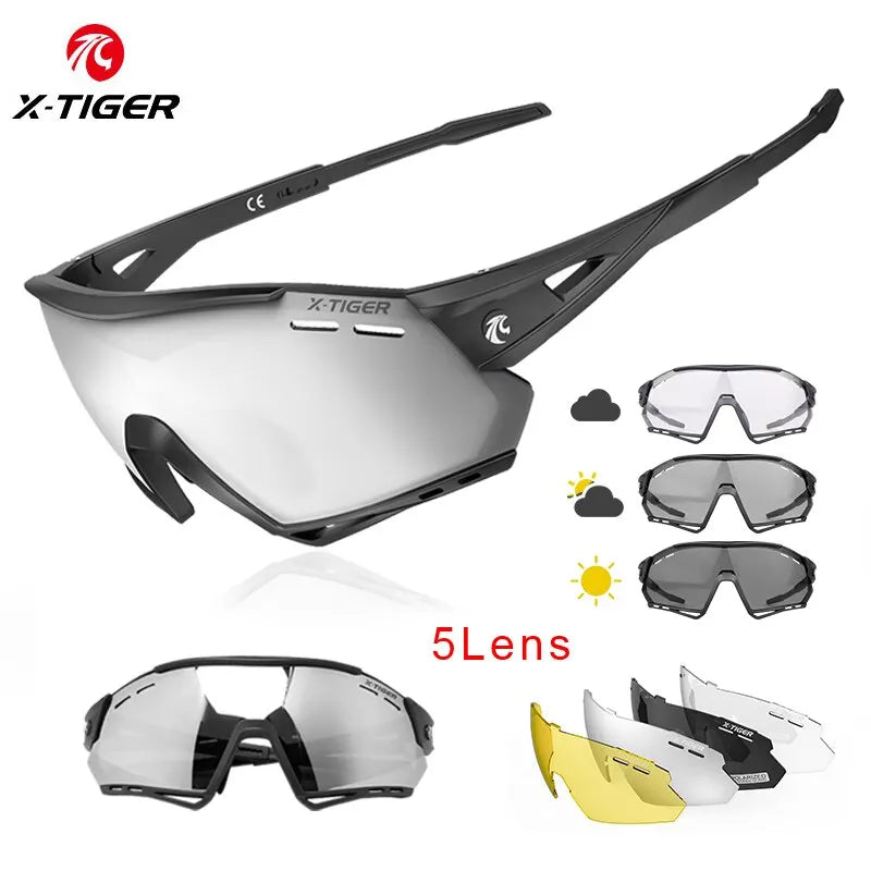 X-TIGER Photochromic Cycling Sunglasses Polarized UV400