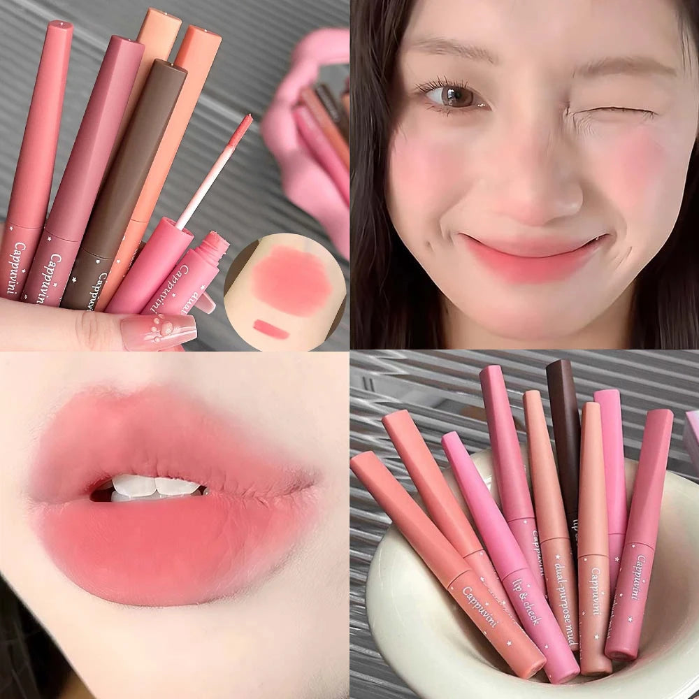 Velvet Matte Lip & Cheek Tint | Waterproof Mousse Lipstick
