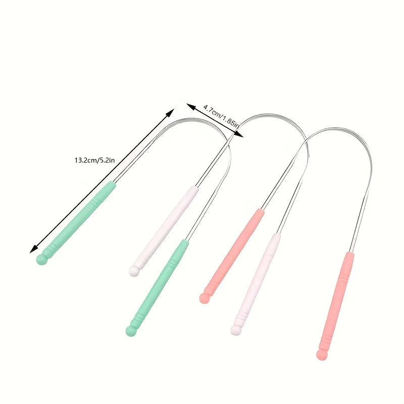 Stainless Steel Tongue Cleaner, Tongue Scraper, Tongue Brush, Tongue Cleaning Oral Care Peaceful Pleasures Health and Wellness