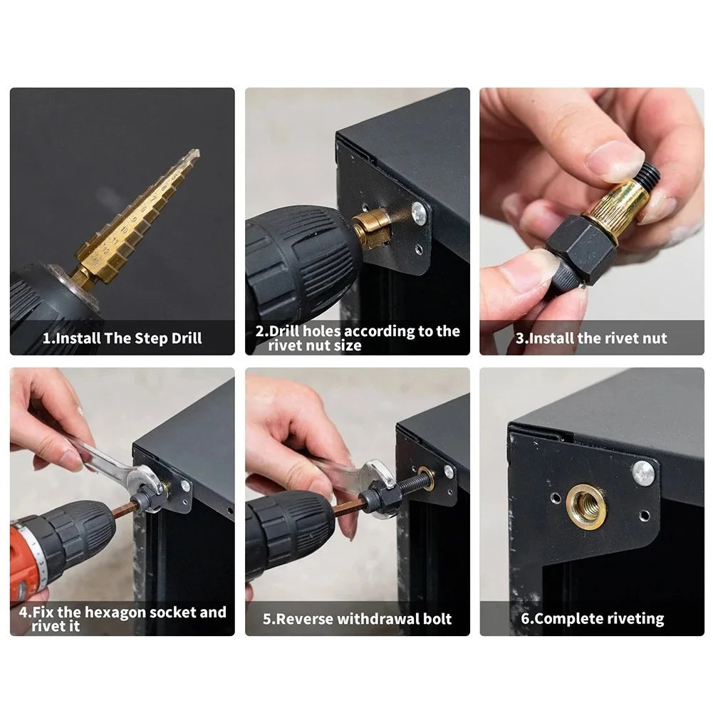 Hand Rivet Nut Manual Riveter Tools Accessory Nuts M3-M10