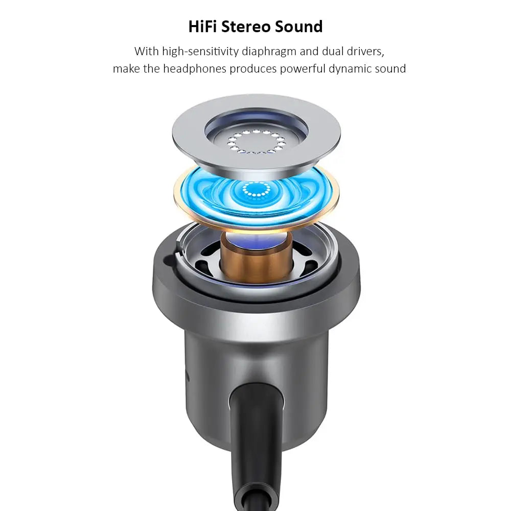 1pc Deep Bass Wired In-Ear HIFI Earphones With Microphone And Volume Control, Powerful Sound Drivers Peaceful Pleasures Health and Wellness