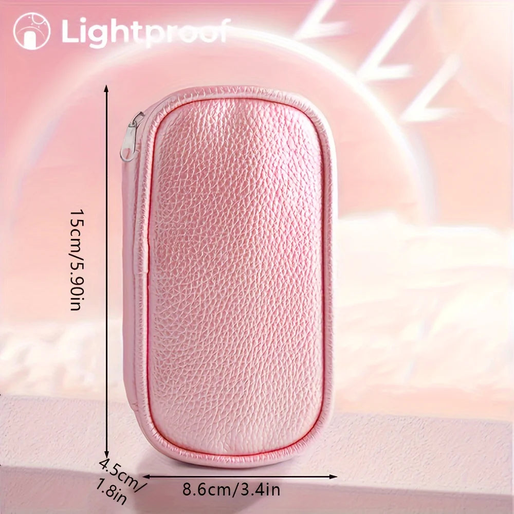 Cute Pill Organizer 2 Times a Day, PU Leather Pill Case, Portable Weekly Pill Box for Purse with Storage Bag to Hold Peaceful Pleasures Health and Wellness