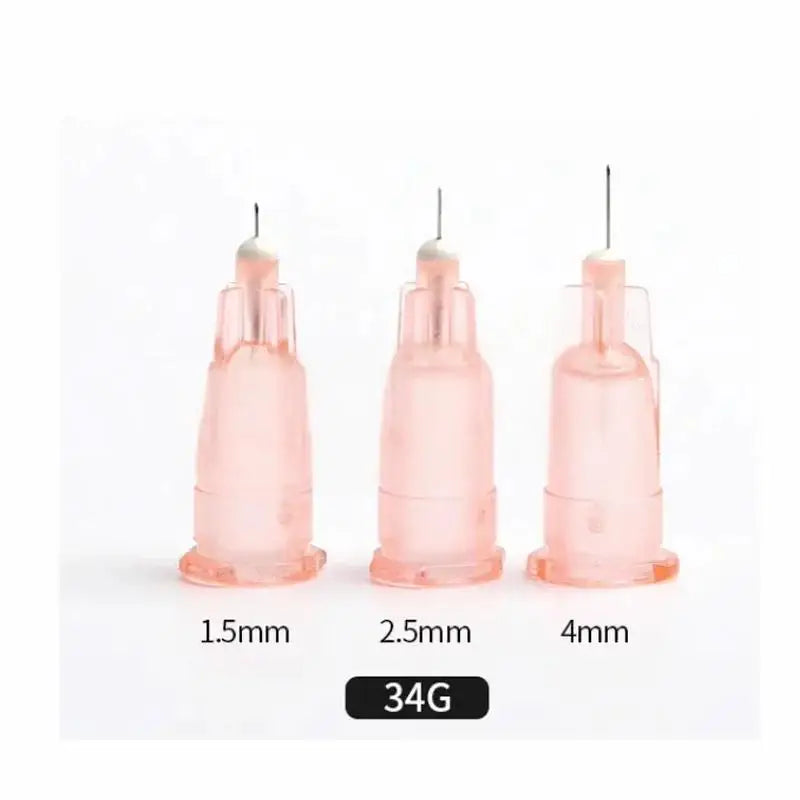 100PCS 34G Dental Irrigation Syringe Needles | 1.5–8mm Tips
