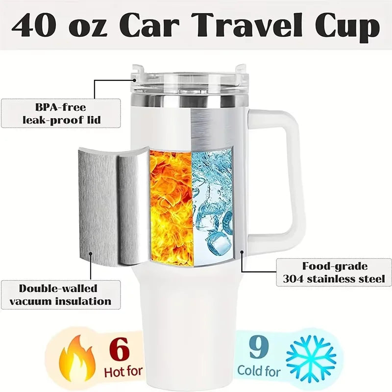 40oz Vacuum Insulated Tumbler – Stainless Steel Travel Mug