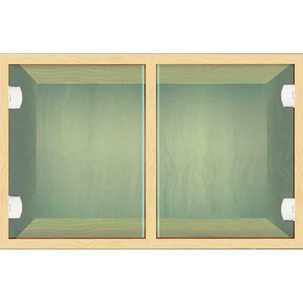 Glass Door Hinge Cupboard Display Cabinet Gate Clamp Punch-free Wine