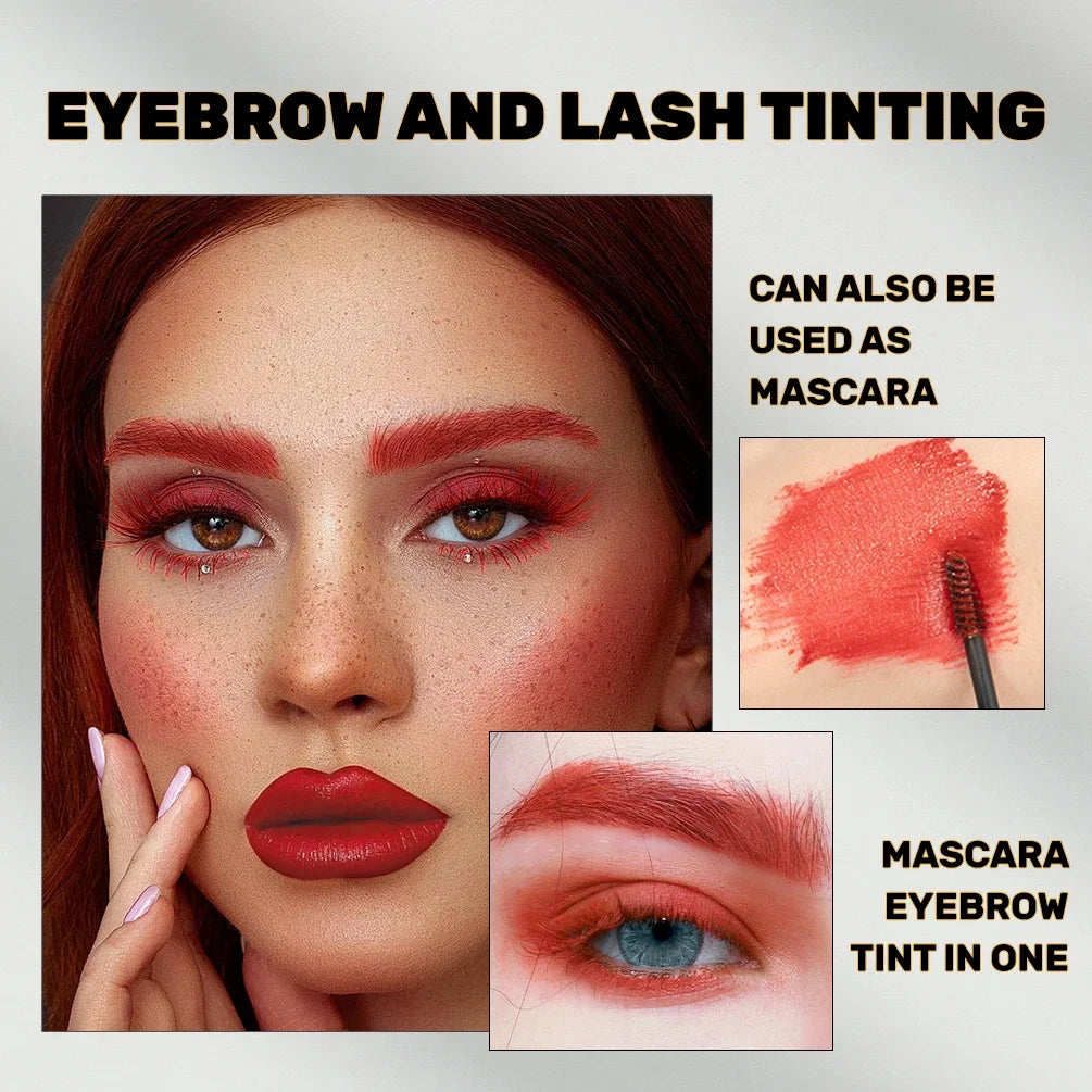 QIBEST Double-Ended Tinted Eyebrow Cream Mascara Waterproof And Sweat Proof Eyebrow Gel Soap Lasting Makeup Colorful Brow Cream Peaceful Pleasures Health and Wellness