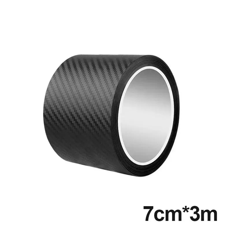3D Carbon Fiber Sticker Paste Car Threshold Protective Film Anti Scratch Waterproof Matte Black Nano Sticker for Car Body Peaceful Pleasures Health and Wellness 7cmx3m