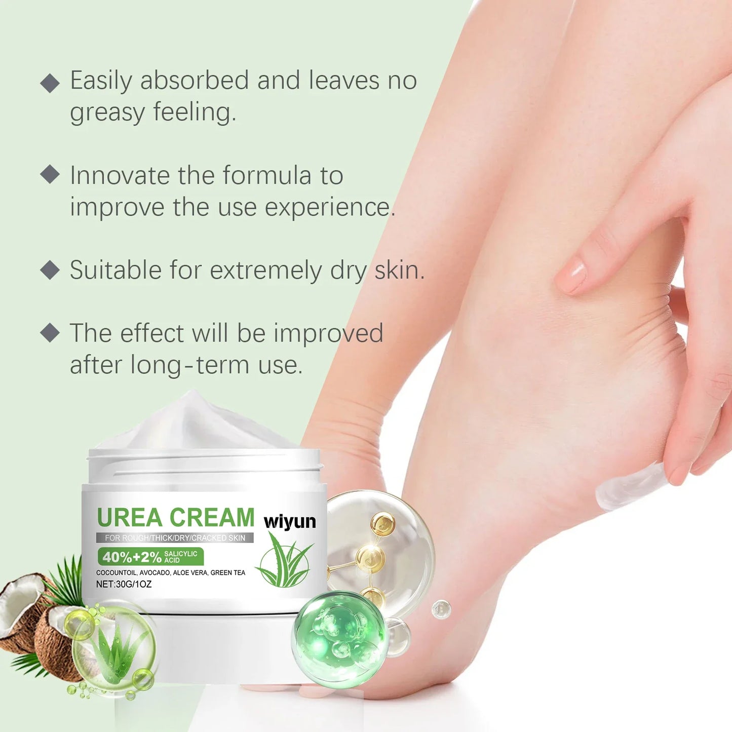 WIYUN 40% Urea Foot Cream – Cracked Heels & Callus Repair