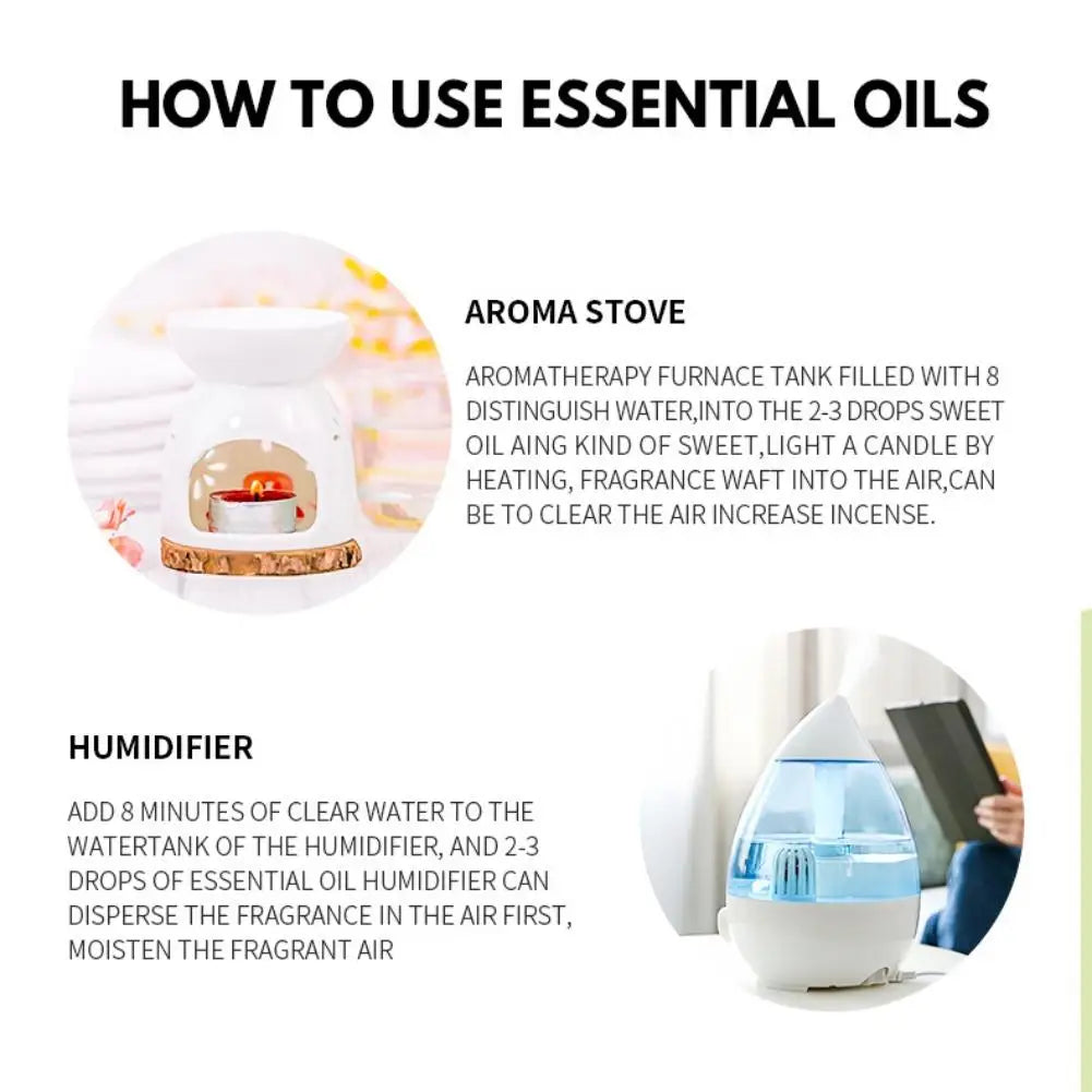 10ml Pure Essential Oils – Lavender, Eucalyptus & More