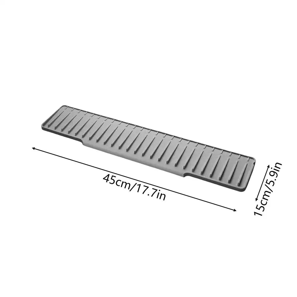 Long Silicone Sink Faucet Mat – Splash Guard & Countertop Protector