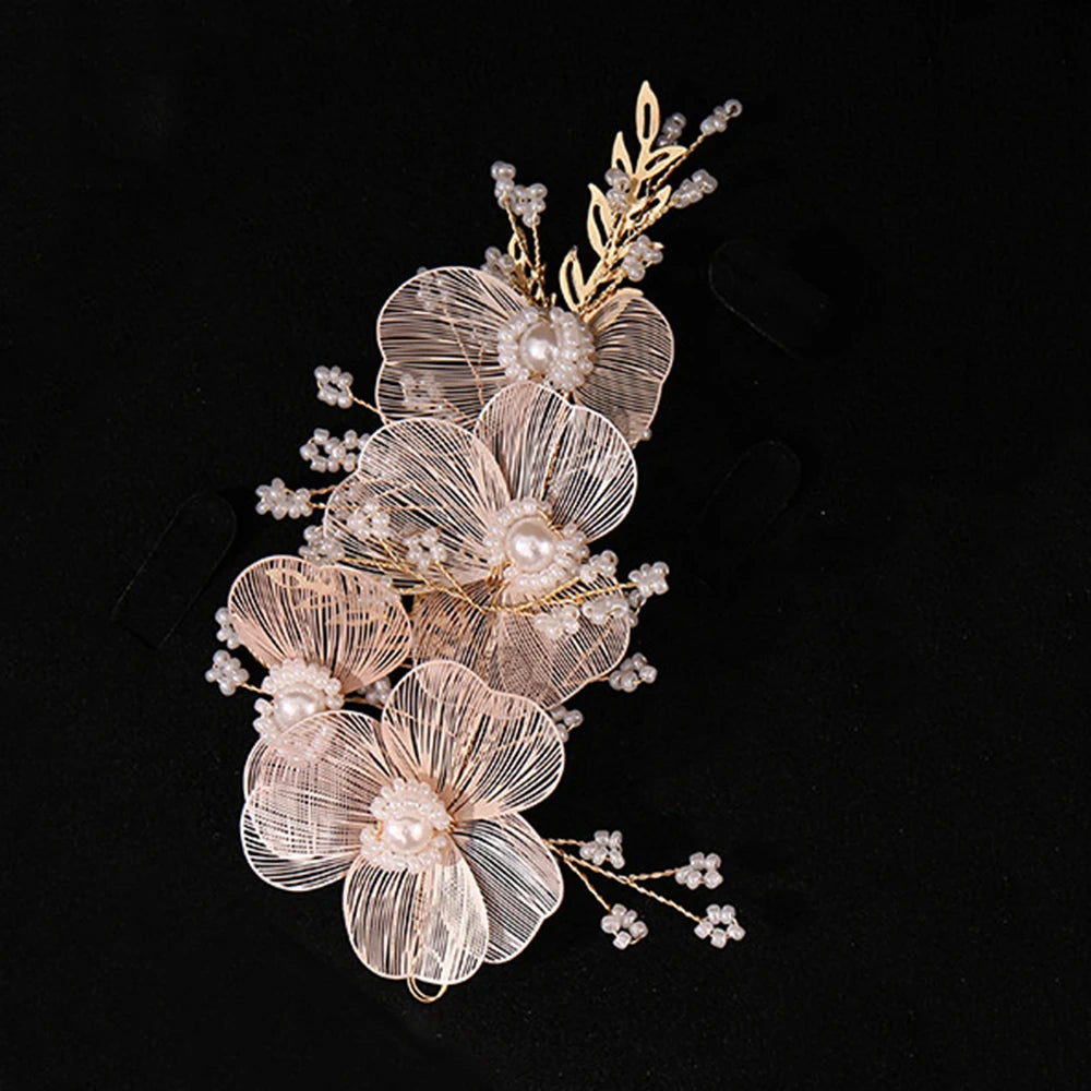 Handmade Wedding Headpieces Pearl Decoration Hair Band for Women Girls Bridal Bridesmaid Wedding Hair Decoration Peaceful Pleasures Health and Wellness