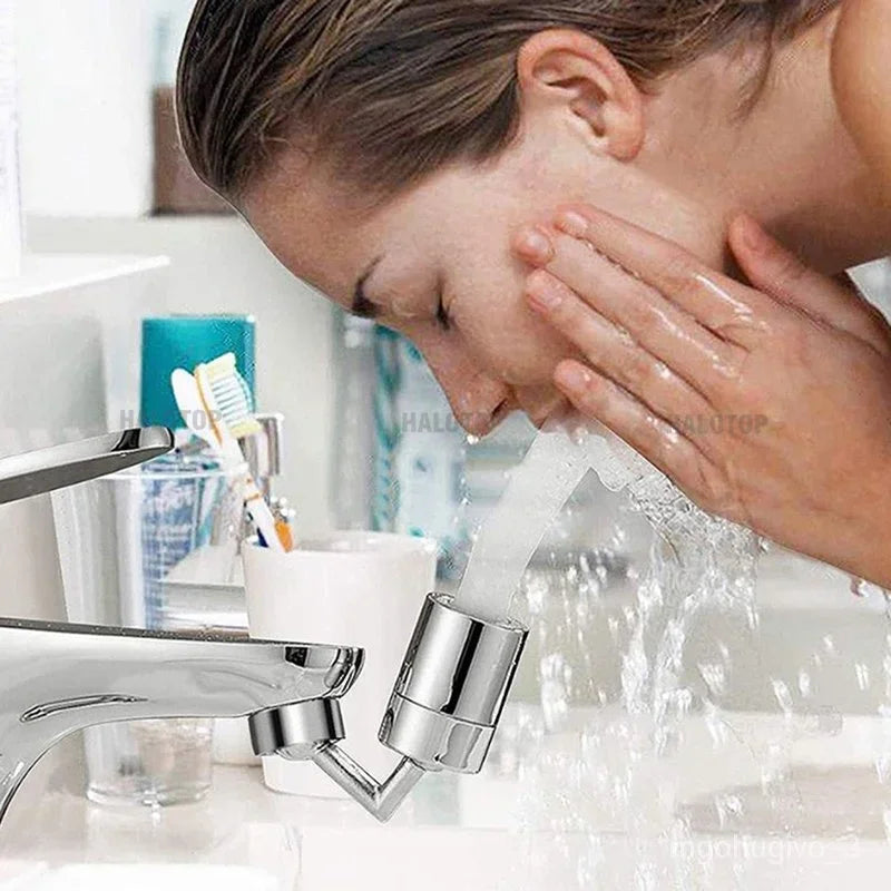 720° Rotating Faucet Extender – Splash-Proof Sprayer Aerator