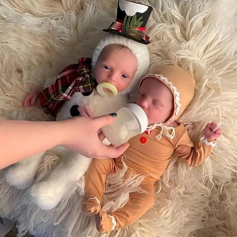 Newborn Christmas Photography Outfit – Hat & Romper Set 0-3M
