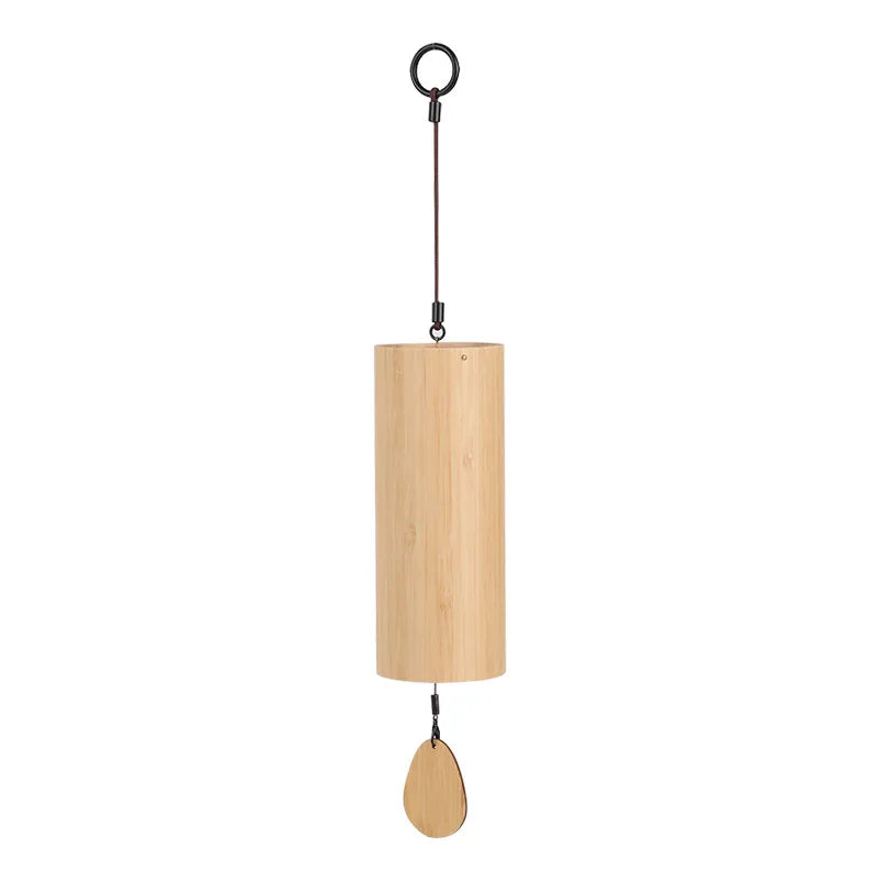 Chord Wind Chimes Japanese Hand Crank Retro Bamboo Meditation Sound