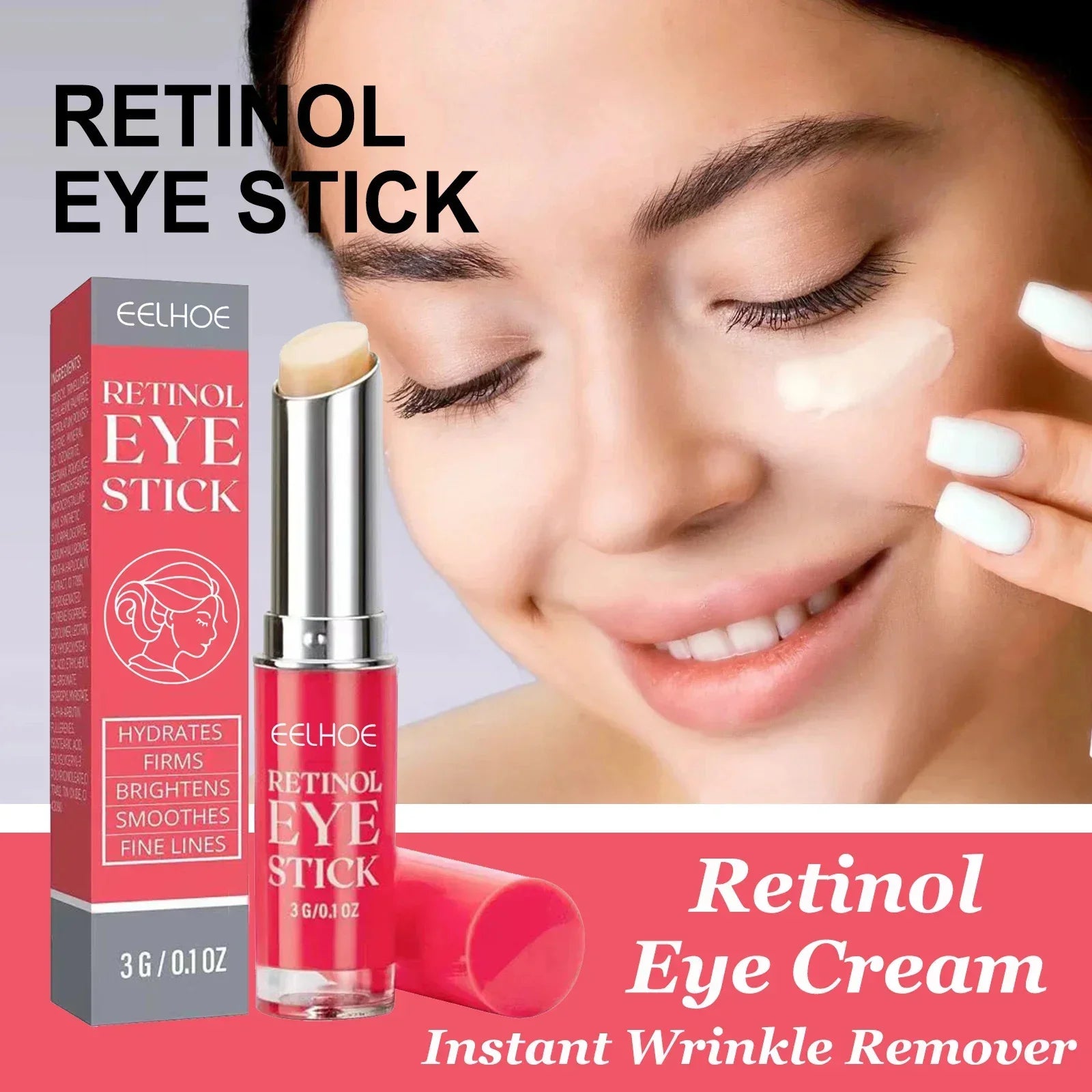 Retinol Eye Bags Removal Cream Instant Anti-Wrinkle Firming Skin Fade Fine Lines Anti Dark Circle Puffiness Brighten Eye Care Peaceful Pleasures Health and Wellness
