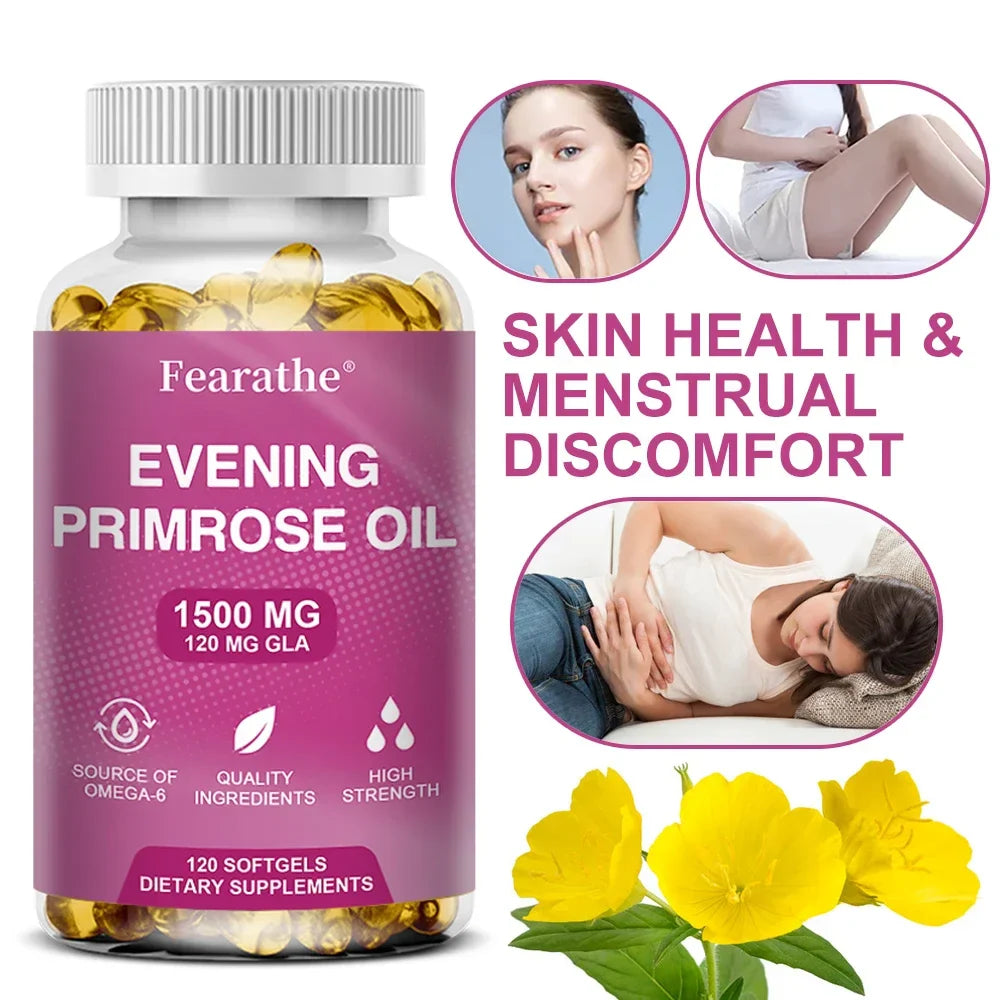 Evening Primrose Oil 1500mg 120 Capsules – Hormonal Balance