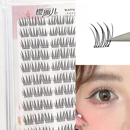 Korean Cluster Lashes | No Glue C Curl Wispy False Eyelashes False Eyelashes Peaceful Pleasures Health and Wellness style 1