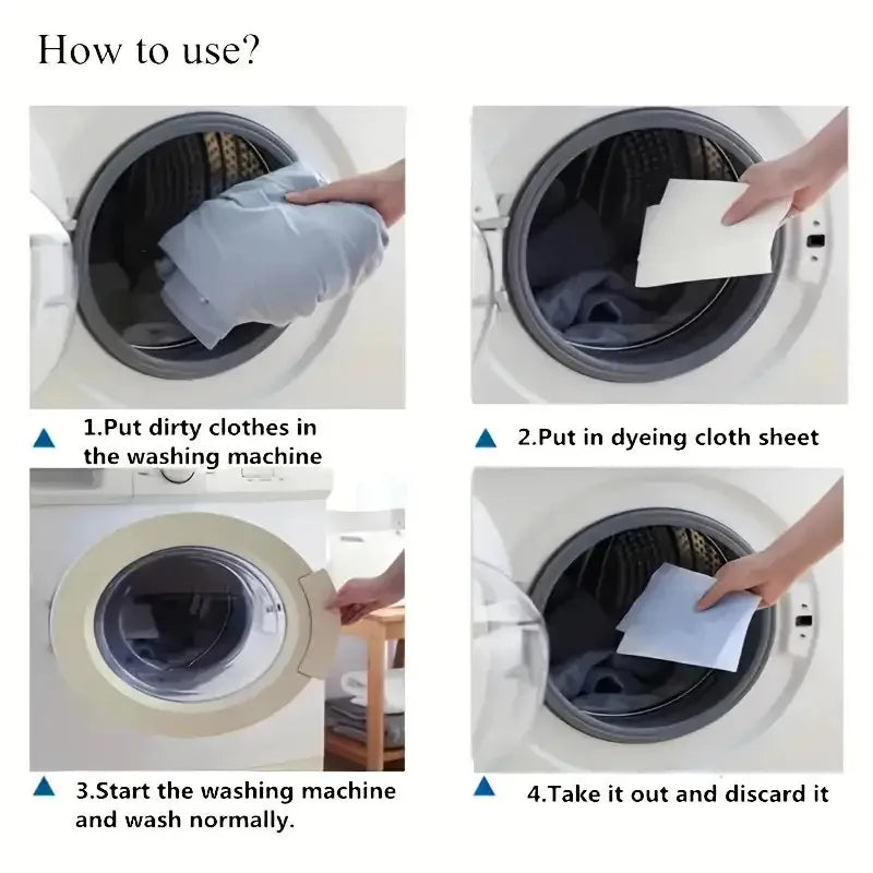 150 Pieces (3 Packs) of Laundry Color Catcher Sheets, Anti-Color Transfer Sheets, Anti-Dyeing Color-Absorbing Paper for Home Washing Machines, Protects Clothes from Discoloration and Keeps Them from Fading Peaceful Pleasures Health and Wellness