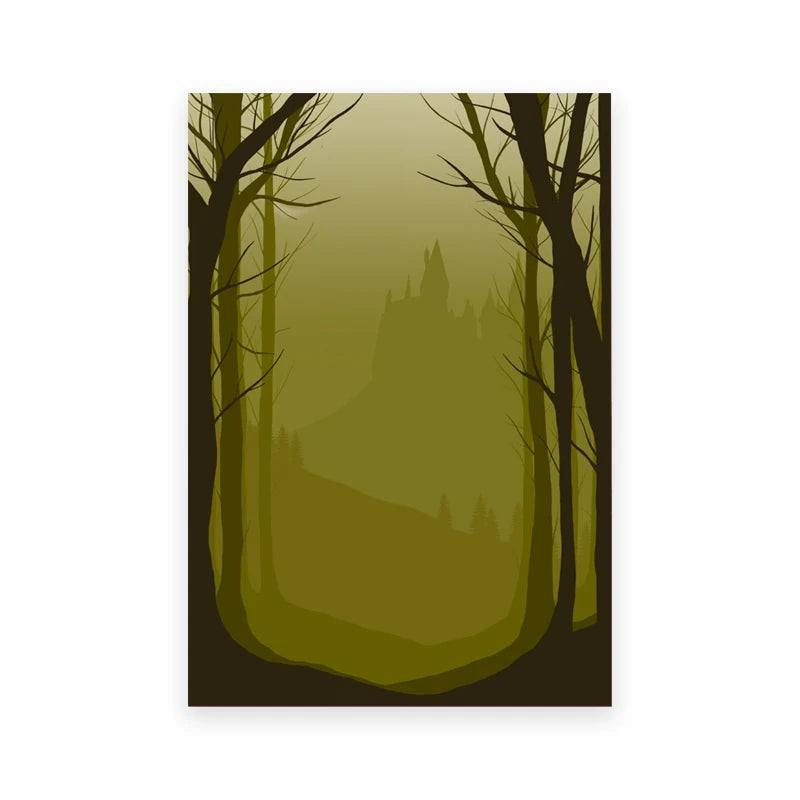Hogwarts Castle Magic Wizard Canvas Wall Art | Kids Room Décor