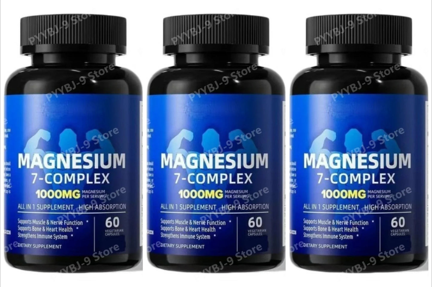 Magnesium 7 Complex 1000mg – Glycinate, Citrate, Zinc, D3 & B6 60ct