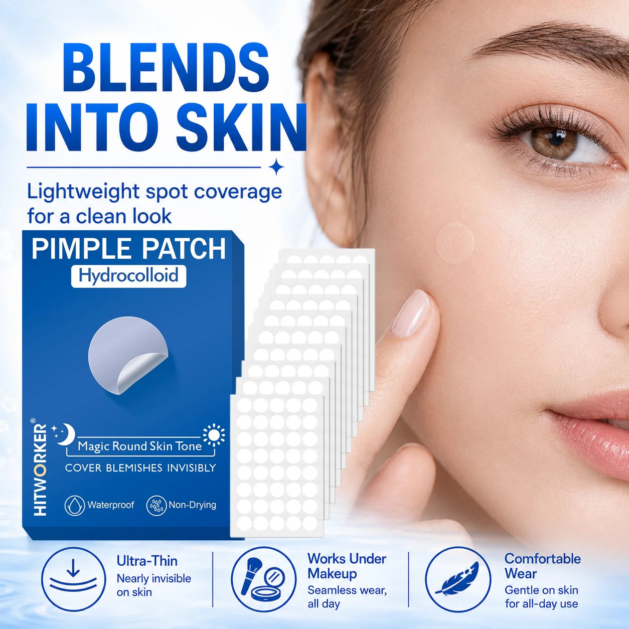 Hydrocolloid Pimple Patches – Invisible Acne Spot Stickers 200/800