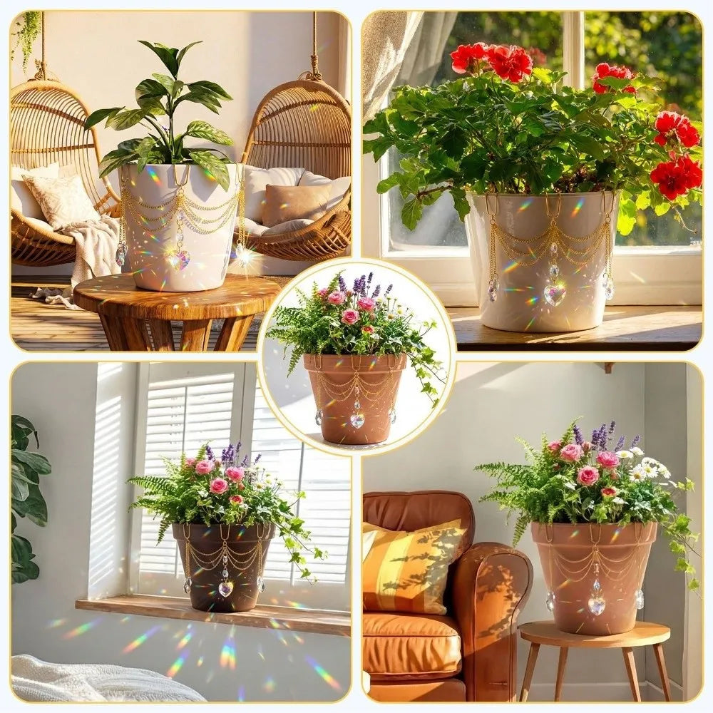 Heart-Shaped Crystal Prism Sun Catcher – Handmade Rainbow Decor