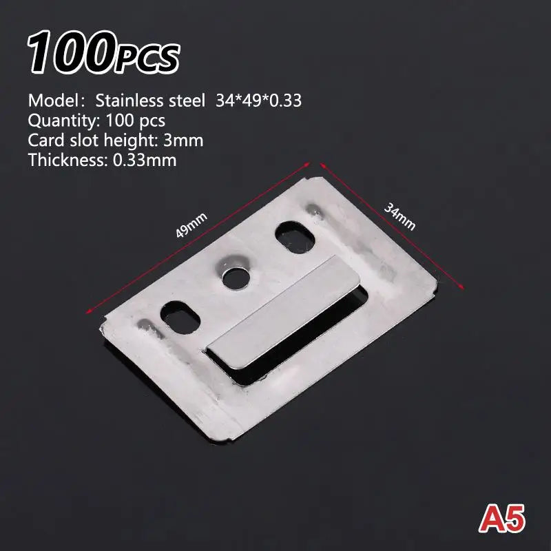 New 100Pcs WPC Wall Panel Clips Metal Clip For Wpc Wall And Ceiling Fluted Cladding Clip Only Indoor And Outdoor Various Peaceful Pleasures Health and Wellness A5