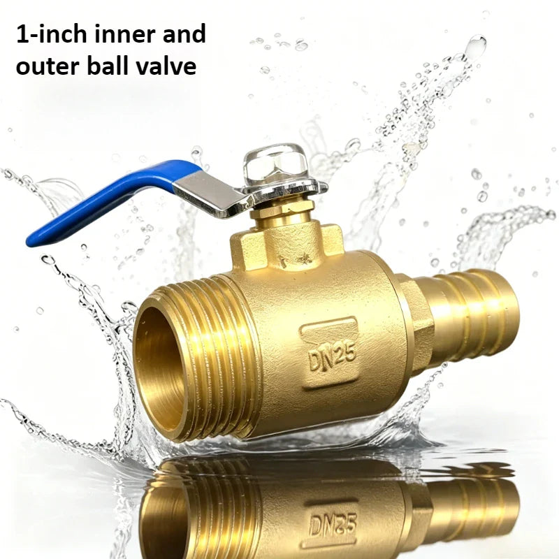 1-Inch Threaded Brass Ball Valve – Water, Gas & Oil Flow Control