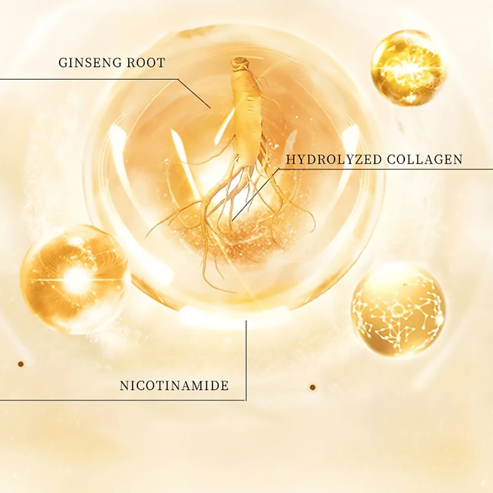 HISENRAIN Ginseng Collagen Anti-Aging Serum - Wrinkle Reduction, Skin Firming & Moisturizing, Natural Rejuvenating Face Essence. Peaceful Pleasures Health and Wellness