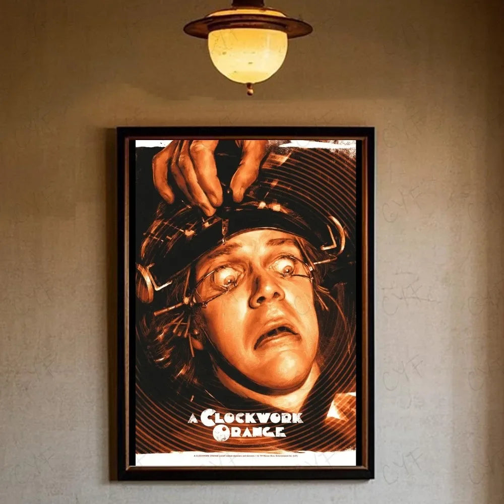 A Clockwork Orange Retro Movie Canvas Wall Art Poster | Unframed