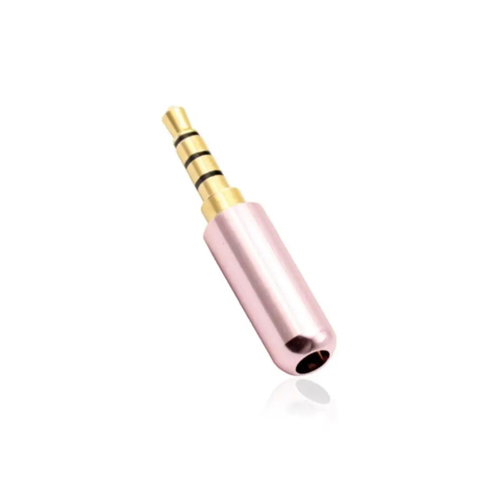 Wire Clamp Earphone Repair 4 Poles Plug Welding Head 3.5mm Male Plug Headphone Jack Plug 3.5mm Audio Connector 3.5 Jack Adapter Peaceful Pleasures Health and Wellness rose gold