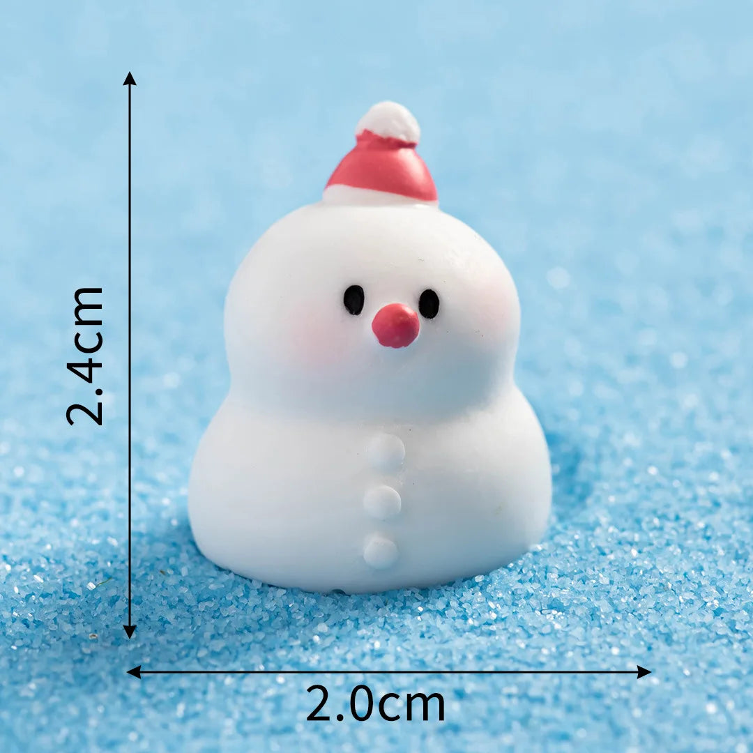 Miniature Snowman Miniature Snowman Model Micro Landscape Santa Claus Santa Claus Figurine Elk Cute Christmas Decorations Decor Peaceful Pleasures Health and Wellness 3